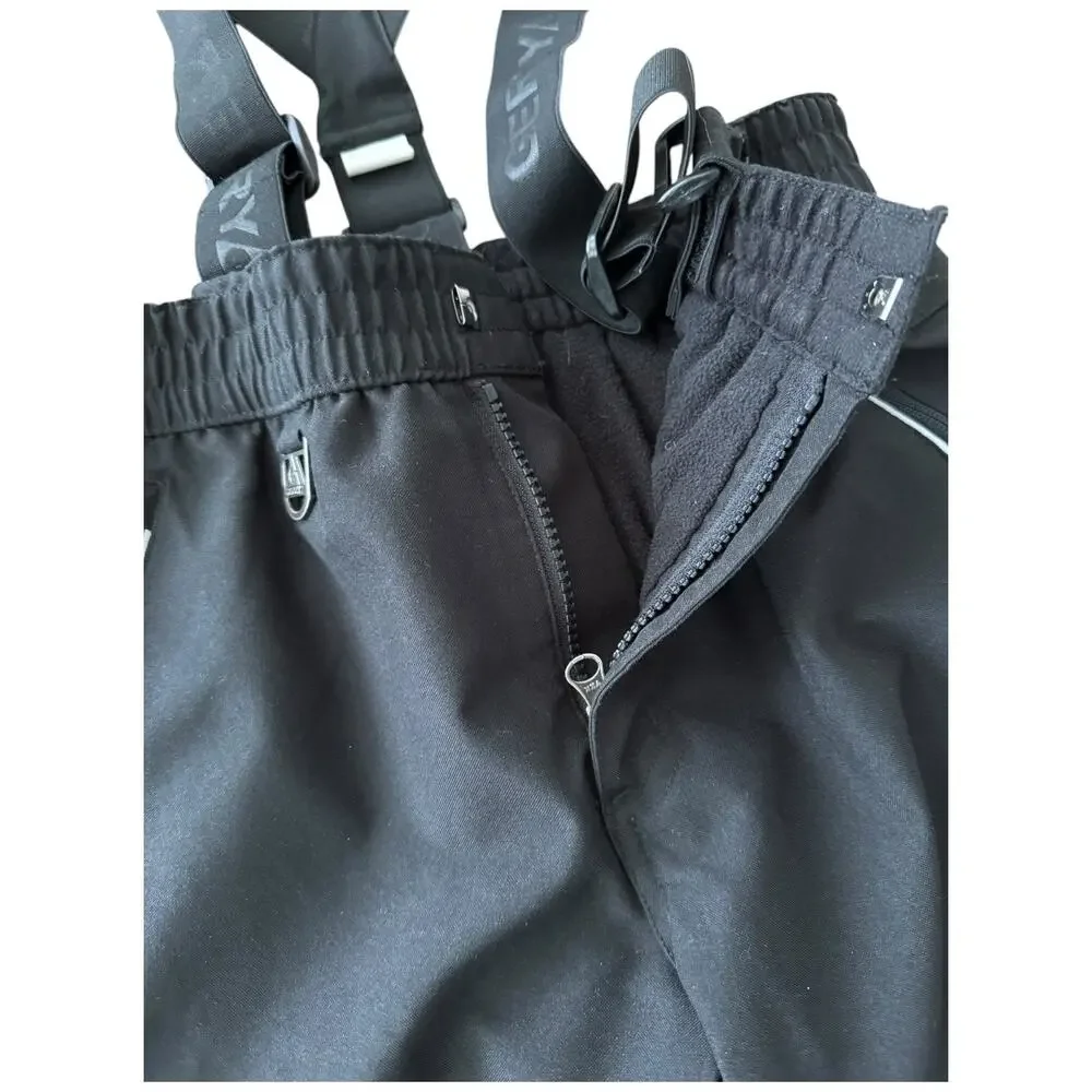 Gerry performance snow ski snowboard pants removable suspenders black 10-12